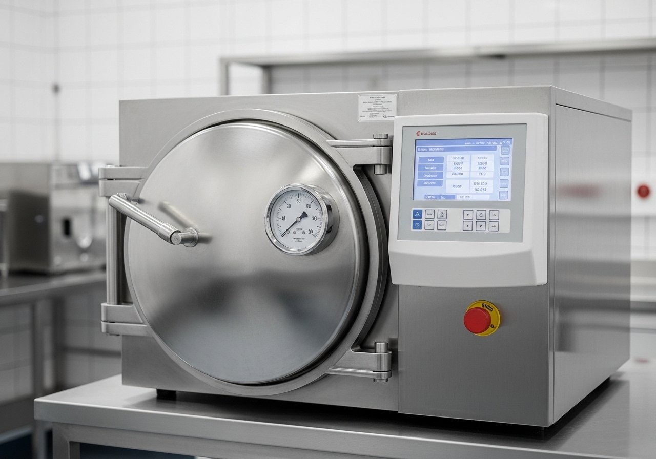 Steam sterilizer autoclave in a sterile processing department